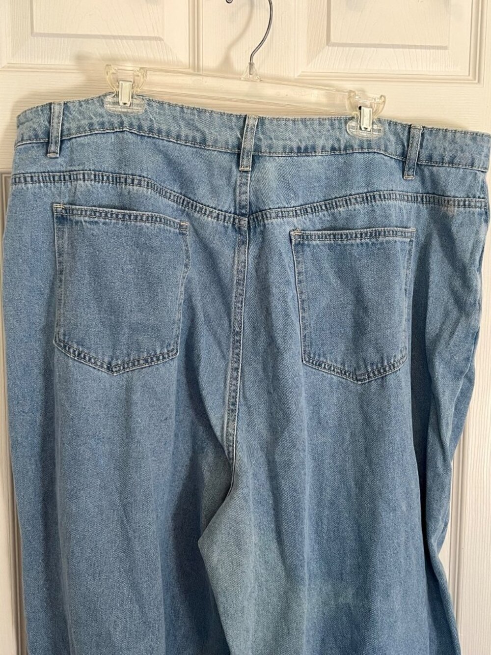 Cider Light Wash Denim Wide Leg High Rise Women's Jeans 3XL NWT - Picture 4 of 7